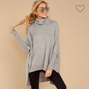 Red Dress Boutique Last To Love Cowl Neck Sweater